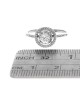 Diamond Double Halo Engagement Ring in White Gold